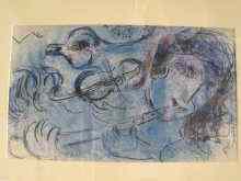 Appraisal: Marc Chagall French An original lithograph ''The flute player'' the