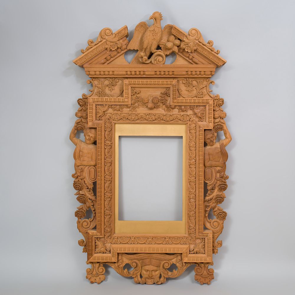 Appraisal: Baroque Style Carved Wood Frame x in Condition Overall wear