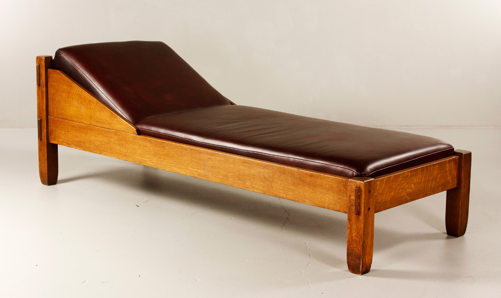 Appraisal: A - Stickley Brothers Mission Oak Chaise Lounge Stickley Brothers