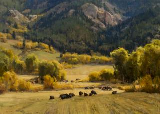 Appraisal: Spring Hill Meadows by Clyde Aspevig Clyde Aspevig - oil