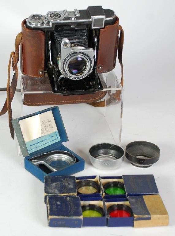 Appraisal: ZEISS IKON SUPER IKONTA ROLLFILM CAMERA in original leather case