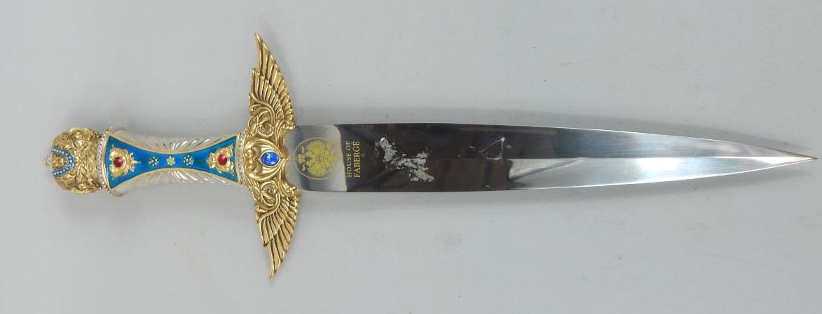 Appraisal: A Franklin Mint House of Faberge dagger cast and embellished