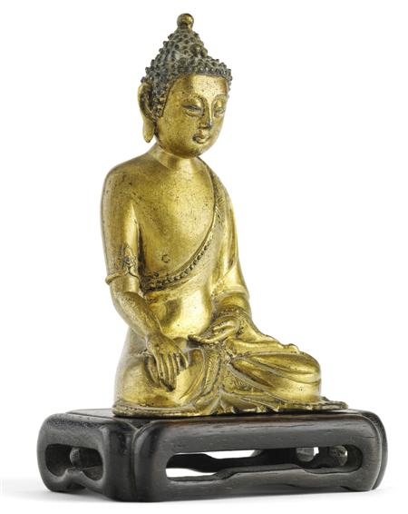 Appraisal: A Chinese gilt bronze figure of a Buddhist monk Yuan