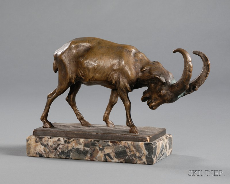 Appraisal: Michael Six Austrian - Bronze Figure of a Goat the