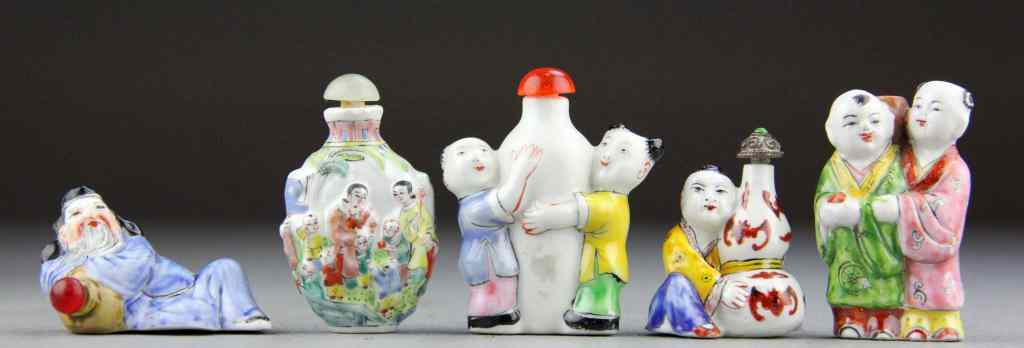 Appraisal: Chinese Famille Rose Porcelain Snuff BottlesFinely painted and molded to