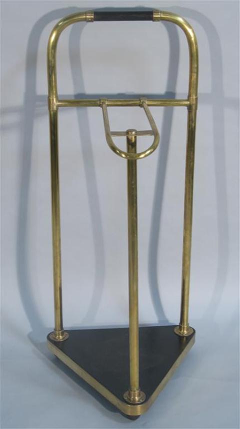 Appraisal: REGENCY STYLE BRASS UMBRELLA STAND 's the tubular brass frame