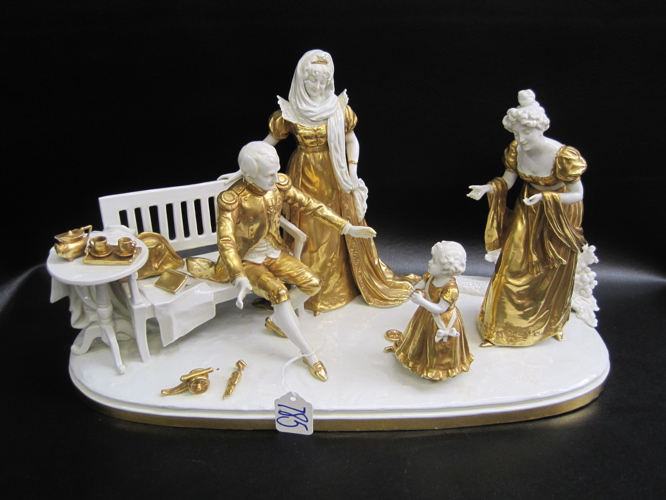 Appraisal: GERMAN PORCELAIN FIGURAL GROUP of Napoleon and his family marked