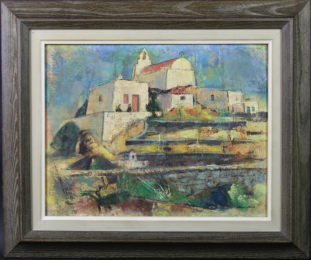 Appraisal: - Jones Church Tempera Allan Dudley Jones American - Spanish