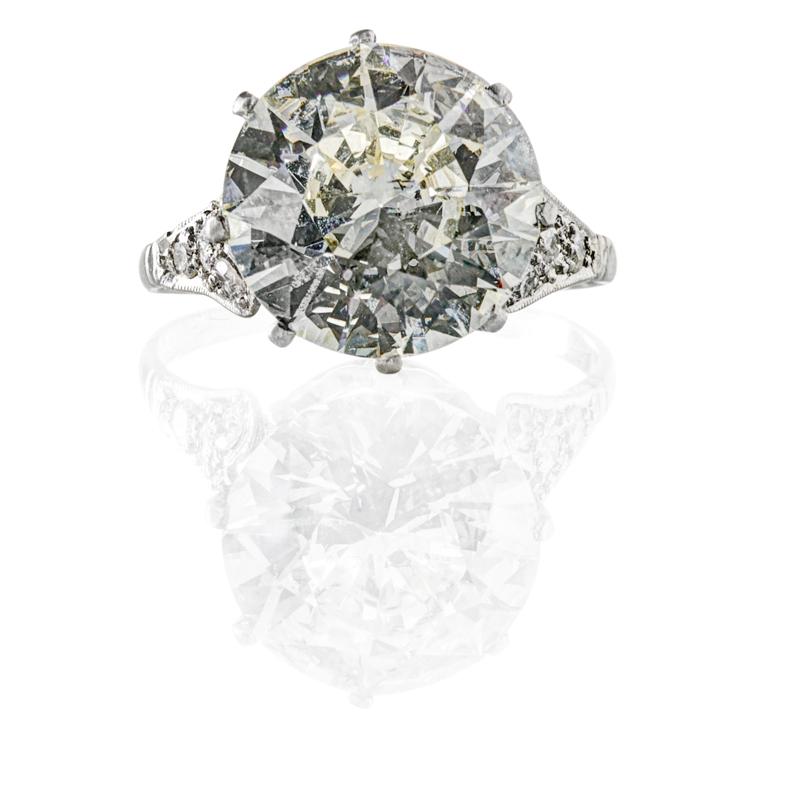 Appraisal: CTS DIAMOND PLATINUM ENGAGEMENT RING Condition Report Approx K-L SI