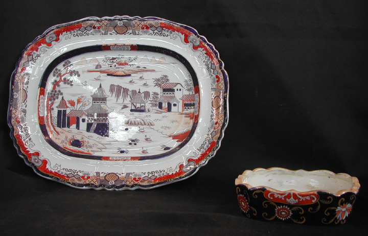 Appraisal: Two Imari Ironstone Serving Dishes second quarter th century one