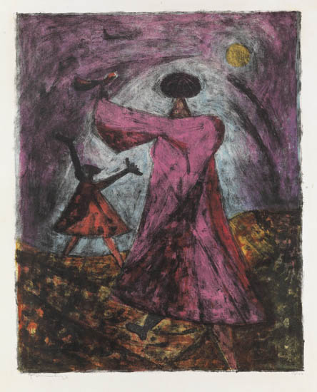 Appraisal: RUFINO TAMAYO Dos Mujeres Color lithograph x mm x inches