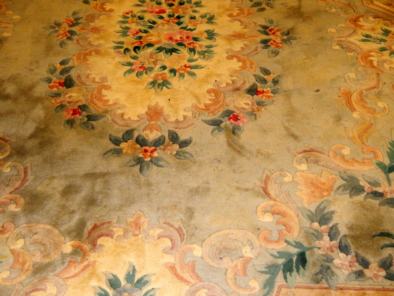 Appraisal: A Chinese grey ground floral rug cm x cm