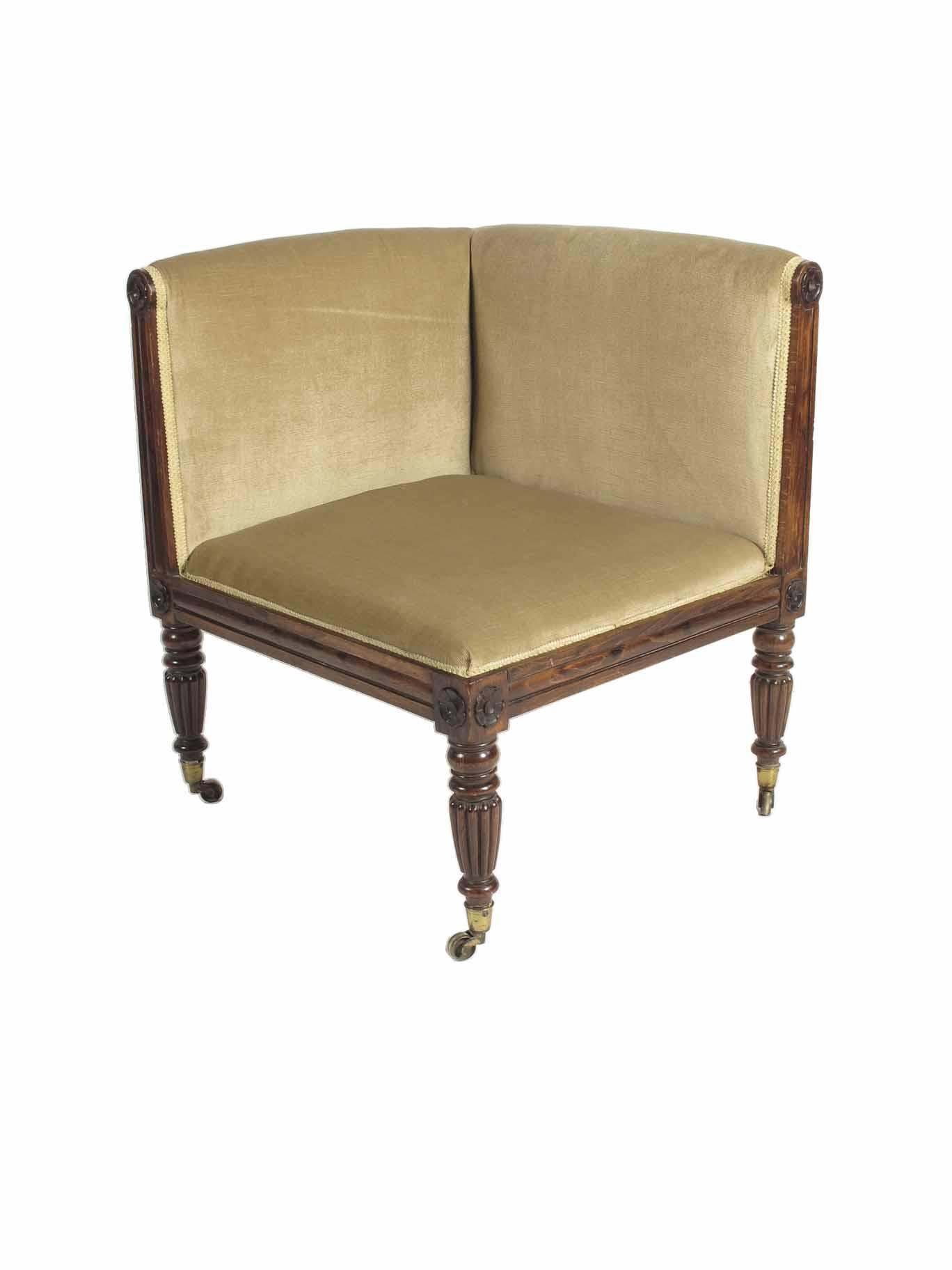 Appraisal: A late Regency simulated rosewood corner chair