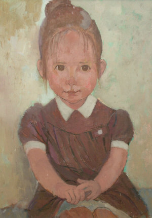 Appraisal: Mid-Late th Century School- Portrait of a young girl gouache