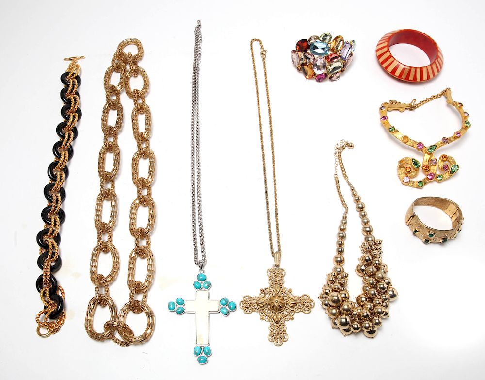 Appraisal: Costume Jewelry Incl Edouard Rambaud Trifari Group of costume jewelry