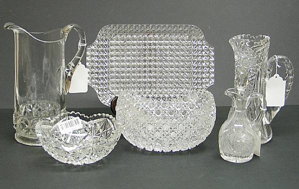 Appraisal: An assembled group of American Brilliant cut glass and other