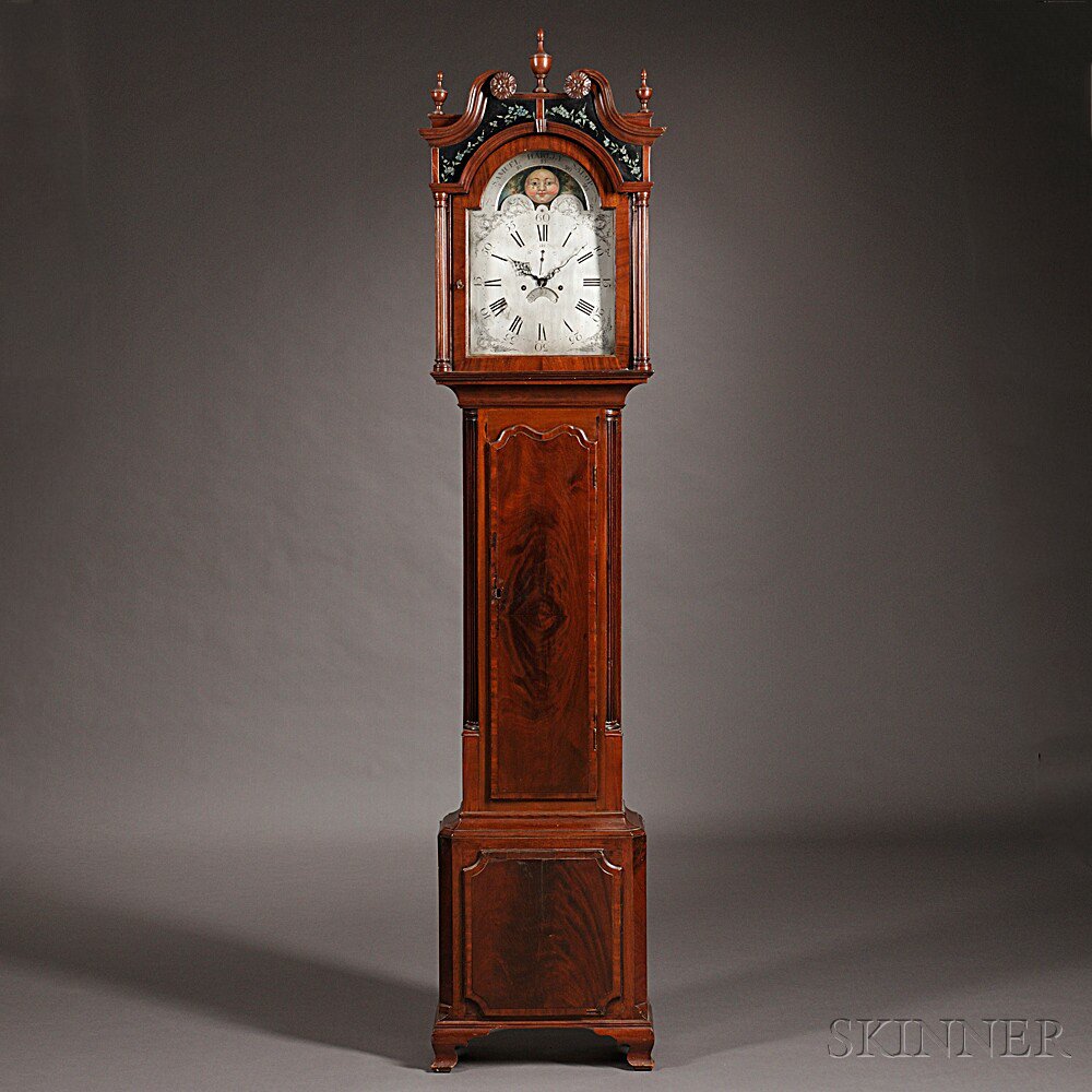 Appraisal: Samuel Harley Mahogany and Oak Tall Case Clock Shropshire England