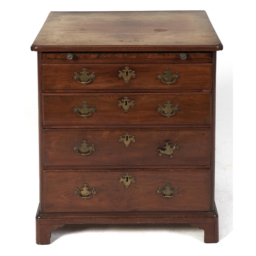 Appraisal: A George III mahogany chest of drawers fitted with a