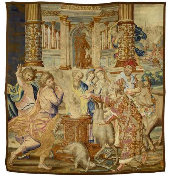 Appraisal: TAPESTRY L'OFFRANDE A LYSTRE from the VIE DE SAINT PAUL