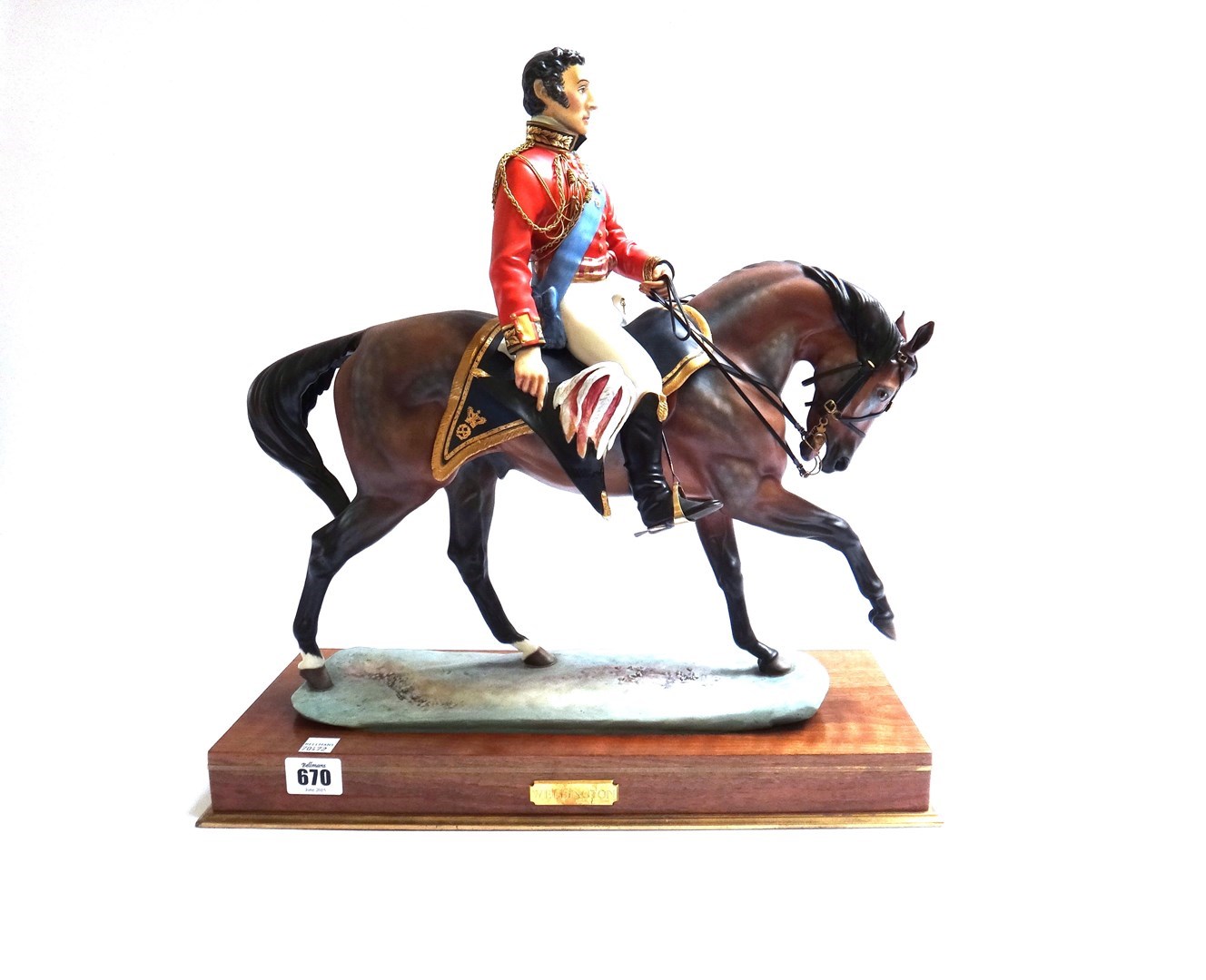 Appraisal: A Royal Worcester equestrian figure of field Marshal Arthur Wellesley