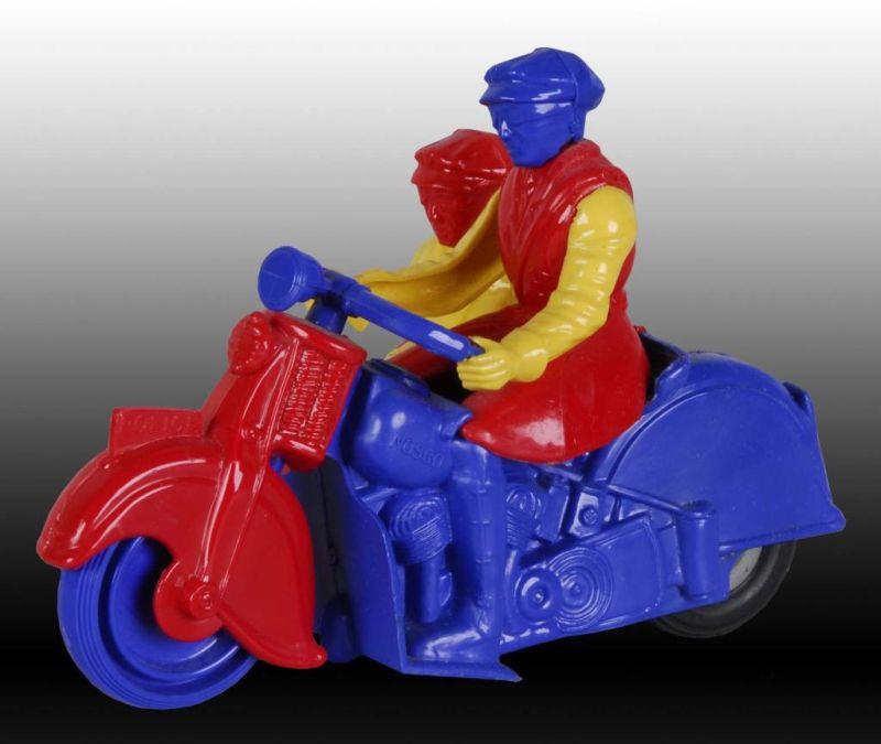 Appraisal: Nosco Plastic Toy Motorcycle with Box Description Police cycle with