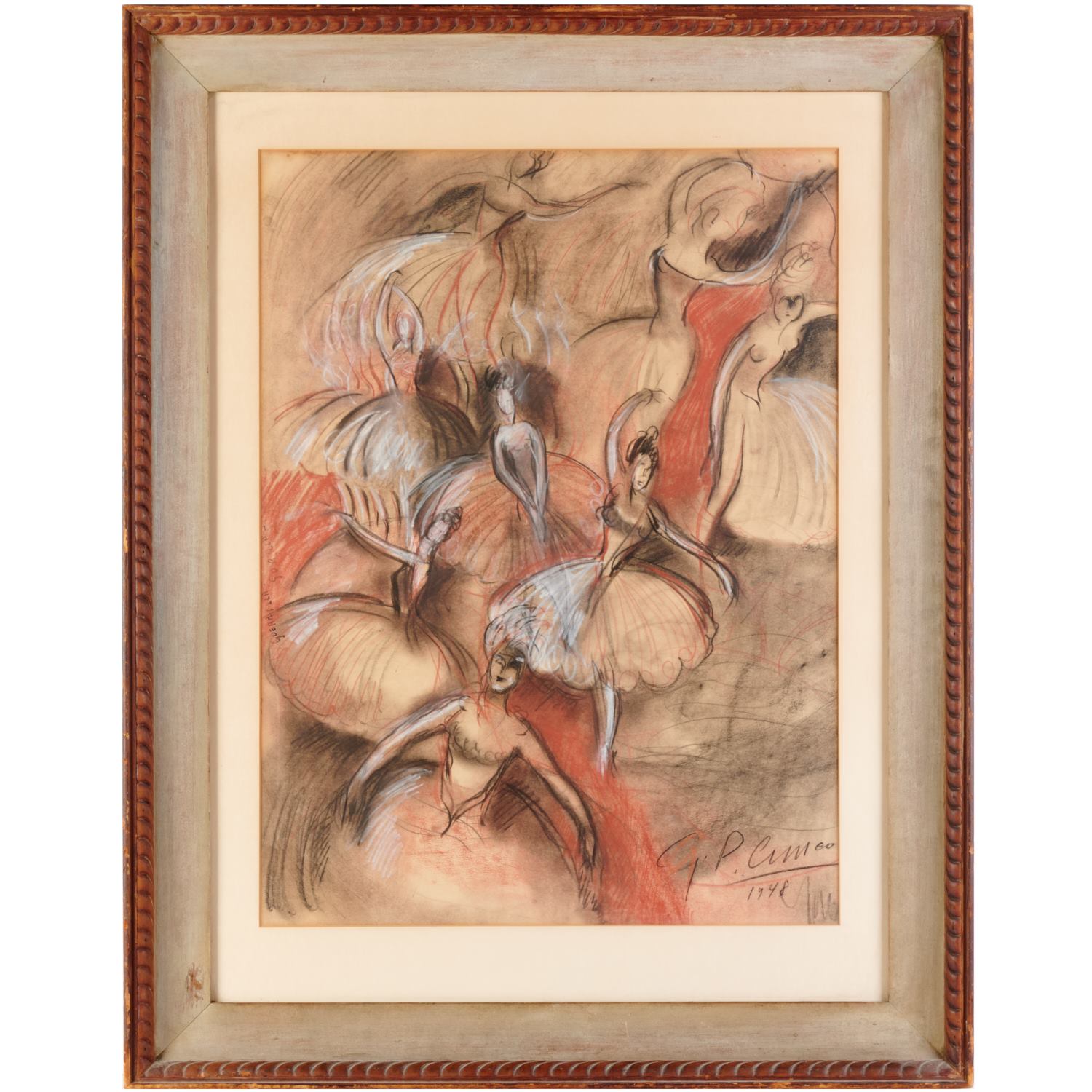 Appraisal: JOSE CUNEO ATTRIB PASTEL DRAWING Attributed to Jose Perenetti Cuneo