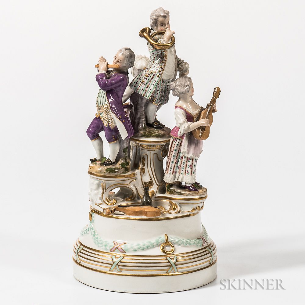 Appraisal: Austrian Porcelain Musician Group Austrian Porcelain Musician Group late th