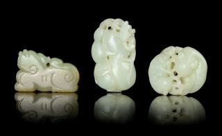 Appraisal: Three Carved Jade Articles Three Carved Jade Articles TH TH