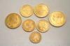 Appraisal: COINS - Lot of gold pieces Kroner Denmark Christian VIIII