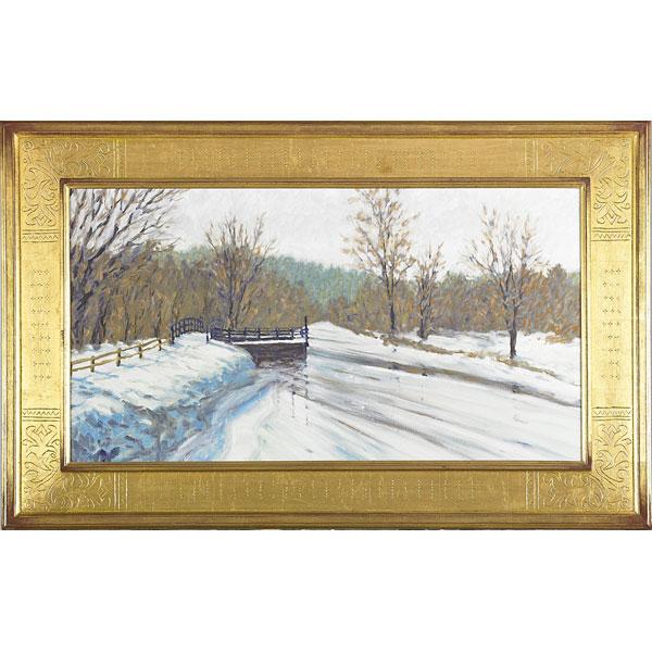 Appraisal: GORDON HAAS American th st C Oil on board Lambertville