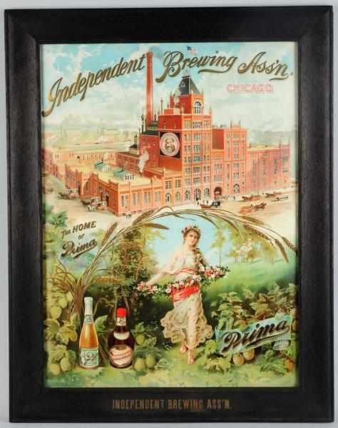 Appraisal: Prima Beer Factory Scene Lithograph Independent Brewing Association Nice detailed