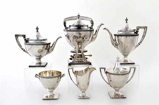 Appraisal: Gorham Etruscan pattern sterling six-piece tea and coffee service Rhode