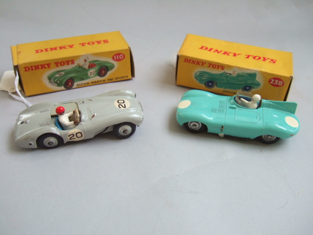 Appraisal: A Dinky Jaguar D racing car and a Dinky Aston