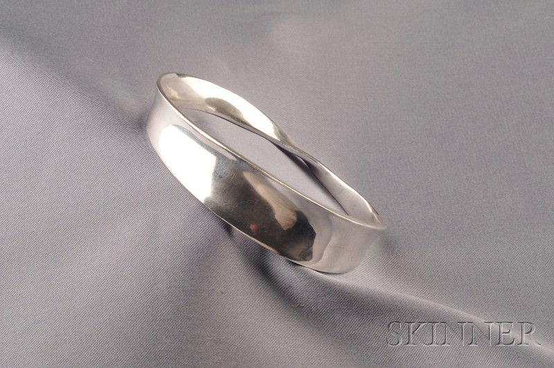 Appraisal: Sterling Silver Bangle Georg Jensen Denmark post- mark no designed