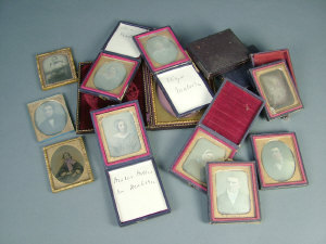 Appraisal: A collection of eleven th century framed Daguerreotypes mostly portraits