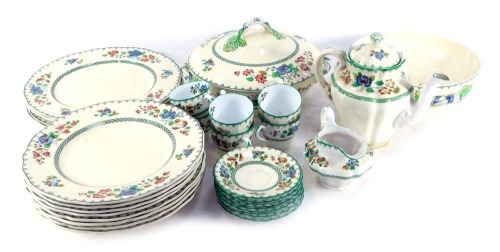 Appraisal: A Copeland Spode Strathmore pattern pottery part dinner tea and