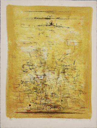 Appraisal: ZAO WOU-KI b STUDY IN YELLOW Lithograph in colors x