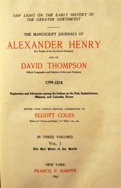 Appraisal: vols Henry Alexander Thompson David New Light on The Early