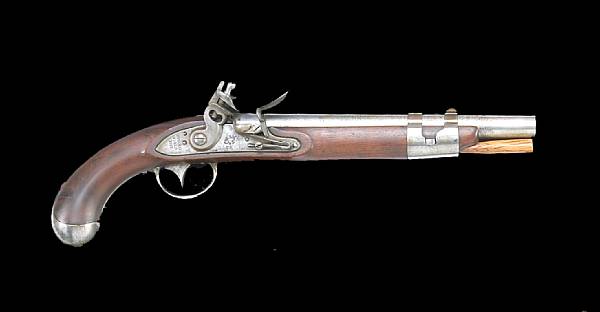 Appraisal: A U S Model Springfield Type flintlock martial pistol the