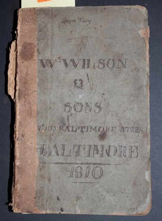 Appraisal: City Directory ''The Baltimore Directory for '' Baltimore Friday vo