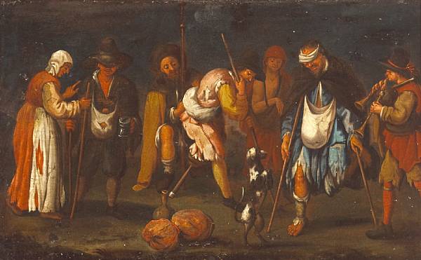 Appraisal: Manner of Jacques Callot A gathering of beggars and another