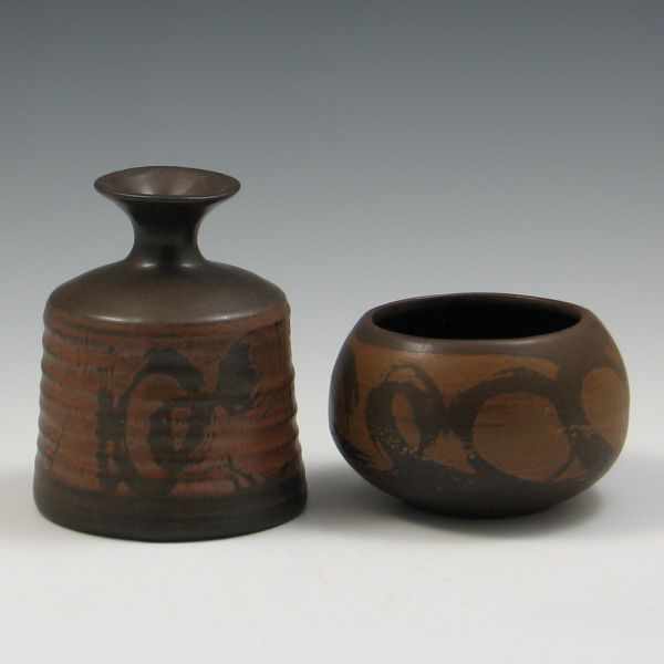 Appraisal: Designs West Bud Vase and Bowl vase marked with die