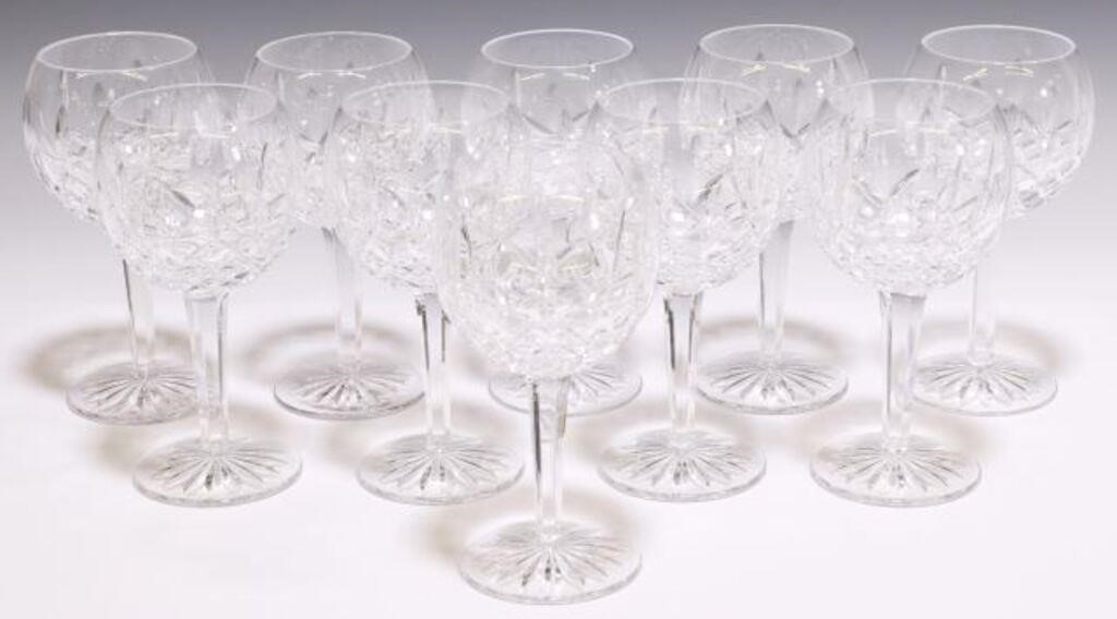 Appraisal: lot of Waterford cut crystal balloon wine stems in the