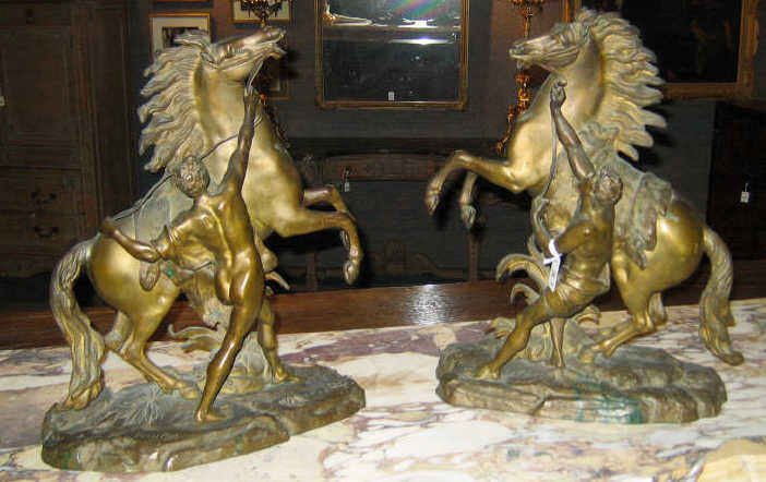 Appraisal: AFTER GUILLAUME COUSTOU FRENCH - Pair of Marley Horses the