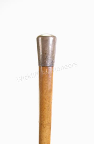 Appraisal: Antique Glass Cutters Cane solid wood shaft with a hallmarked