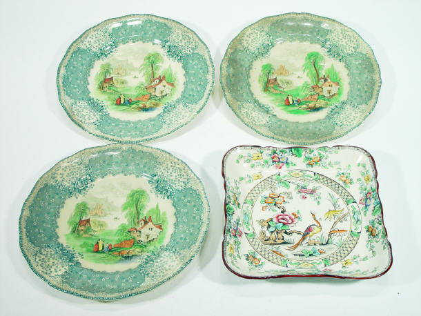 Appraisal: Four Royal Doulton plates three hand coloured and transfer printed