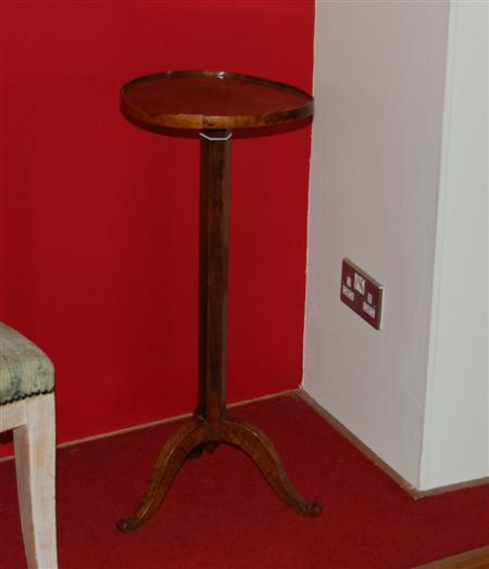 Appraisal: CONTINENTAL MAHOGANY WINE TABLE LATE TH CENTURY the circular dish