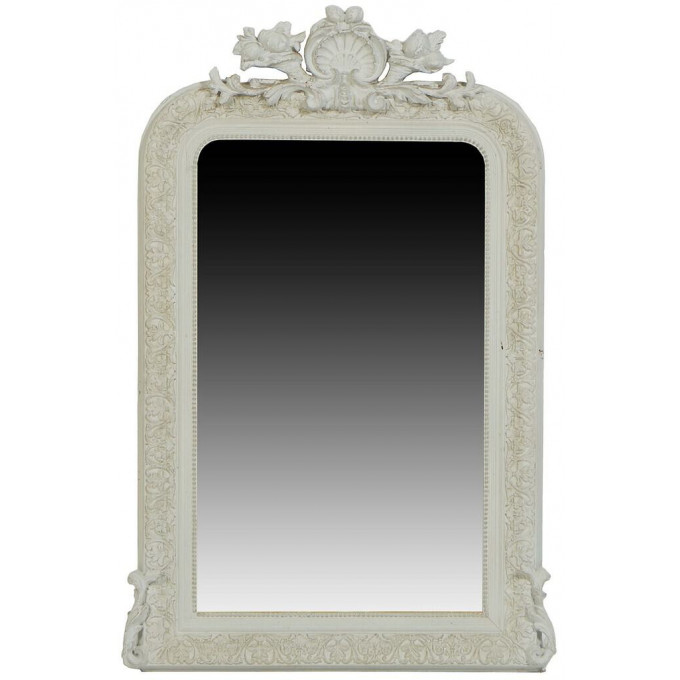 Appraisal: French Gesso Overmantel Mirror late th c with a shell