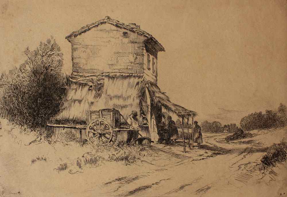 Appraisal: ORR Louis American - Roadside Stand Etching '' x ''