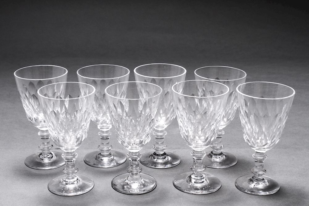 Appraisal: Baccarat Crystal Armagnac Cordial Glasses Baccarat Armagnac pattern crystal cordial